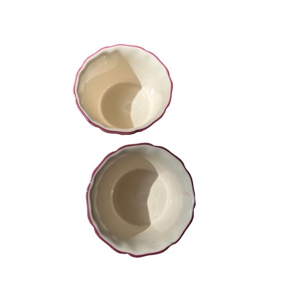 The Pioneer Woman set 2 Ramekin Scalloped Purple Flea Market 7 ounce - Picture 5 of 5